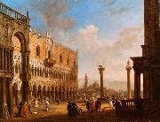 Giovanni Migliara Veduta di Palazzo Ducale a Venezia oil painting reproduction